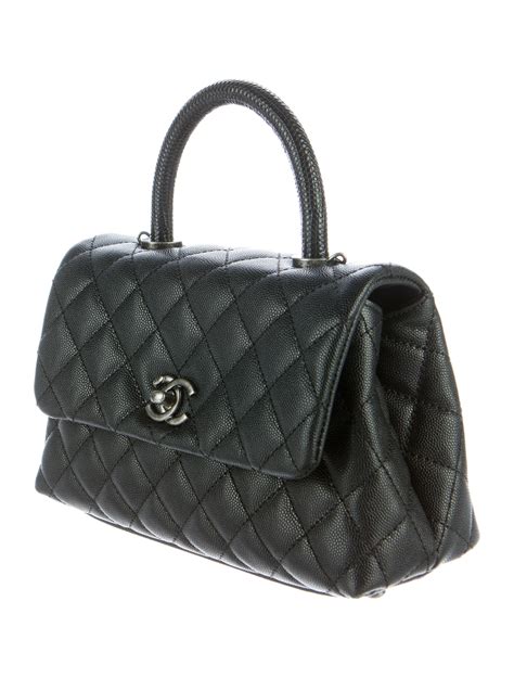 chanel coco lizard handle